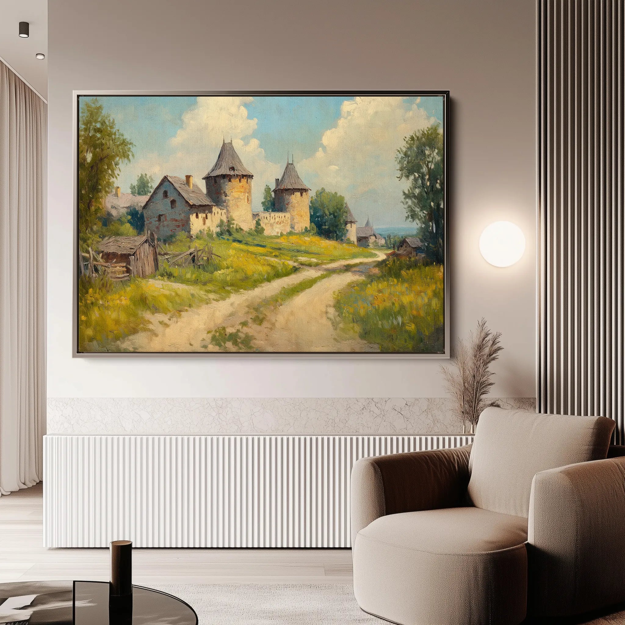 Landscape 244 Canvas Art 18" x 24" / 45 x 60 cm / Black