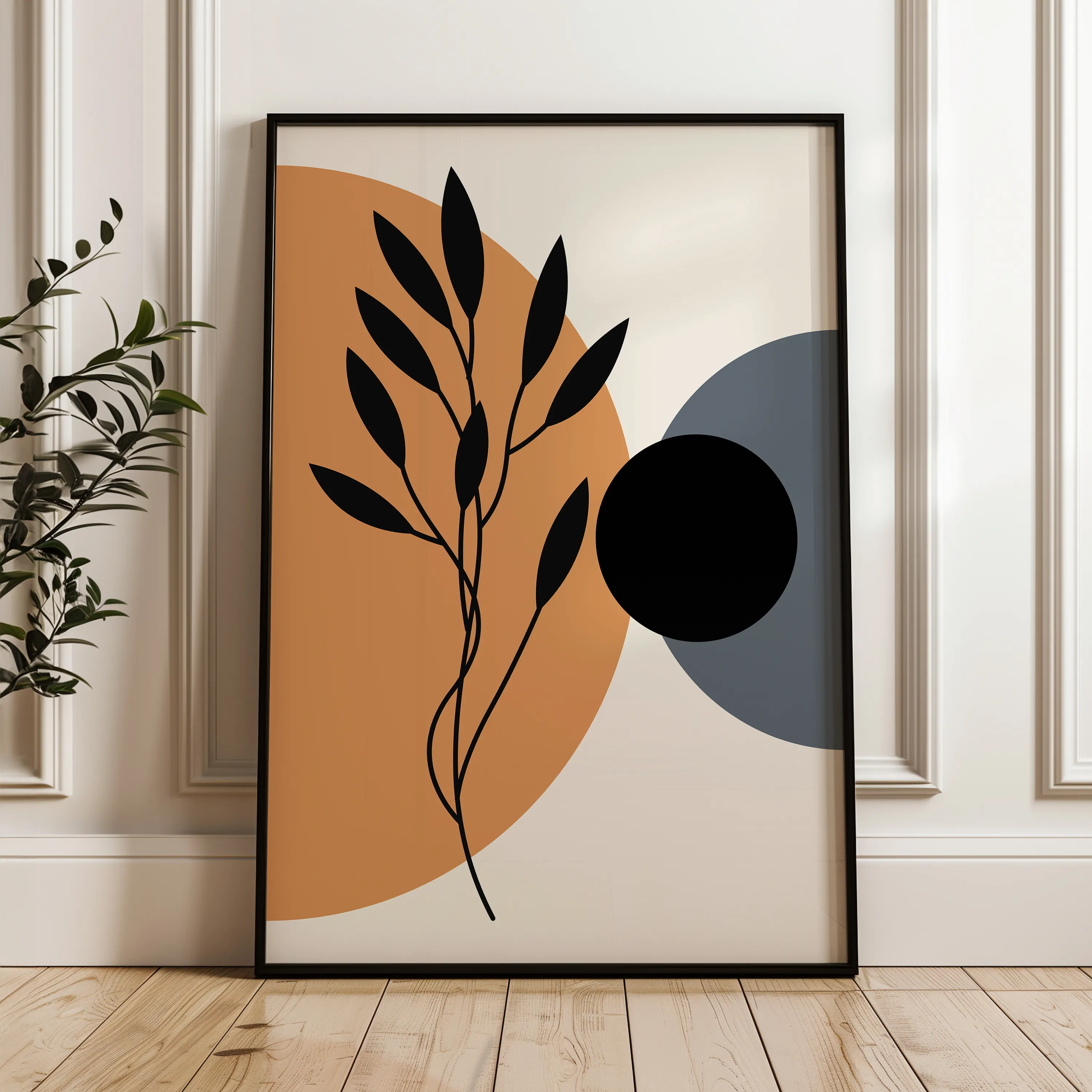 Boho 245 Canvas Art 18" x 24" / 45 x 60 cm / Black