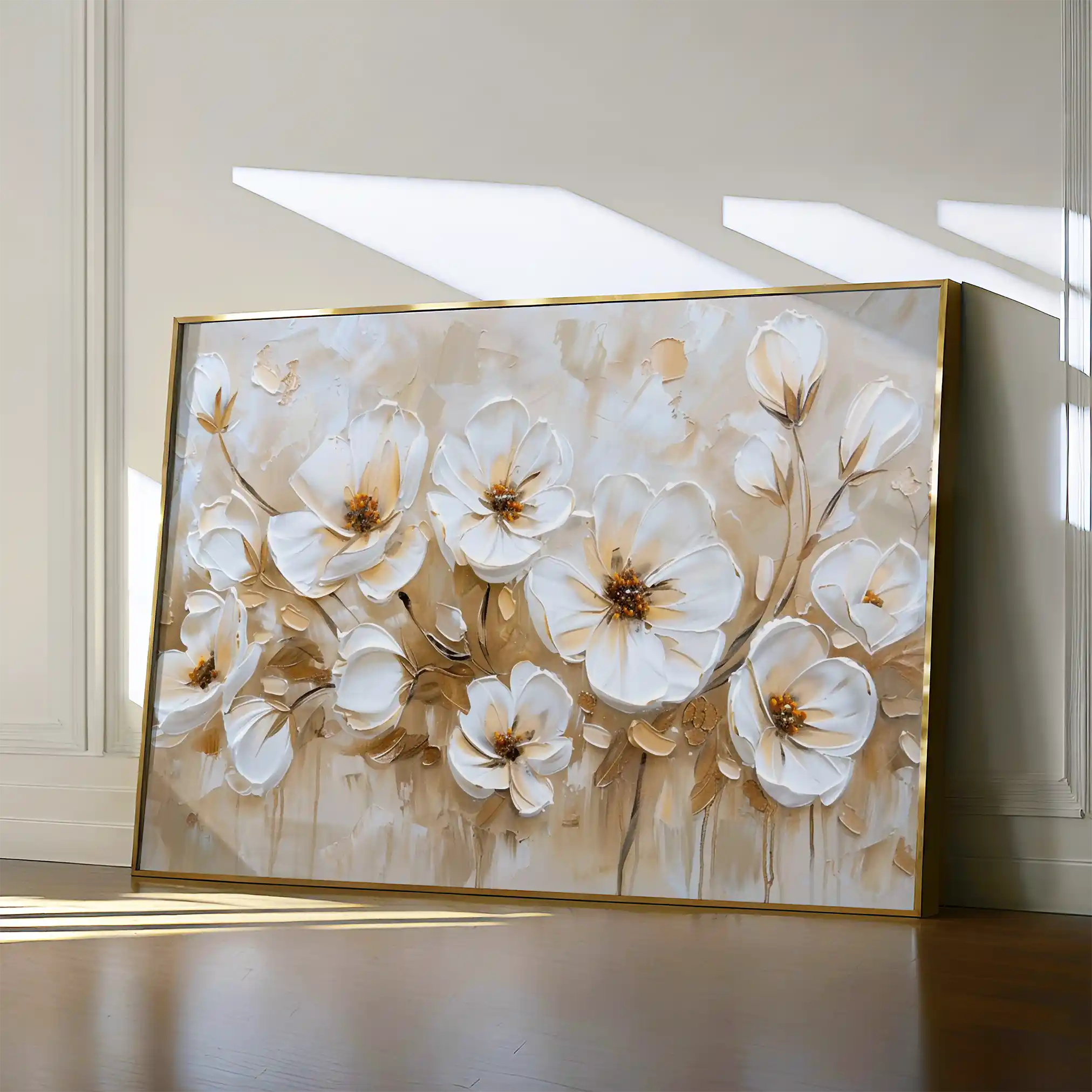 Floral 245 Canvas Art 60 x 40 cm / Black