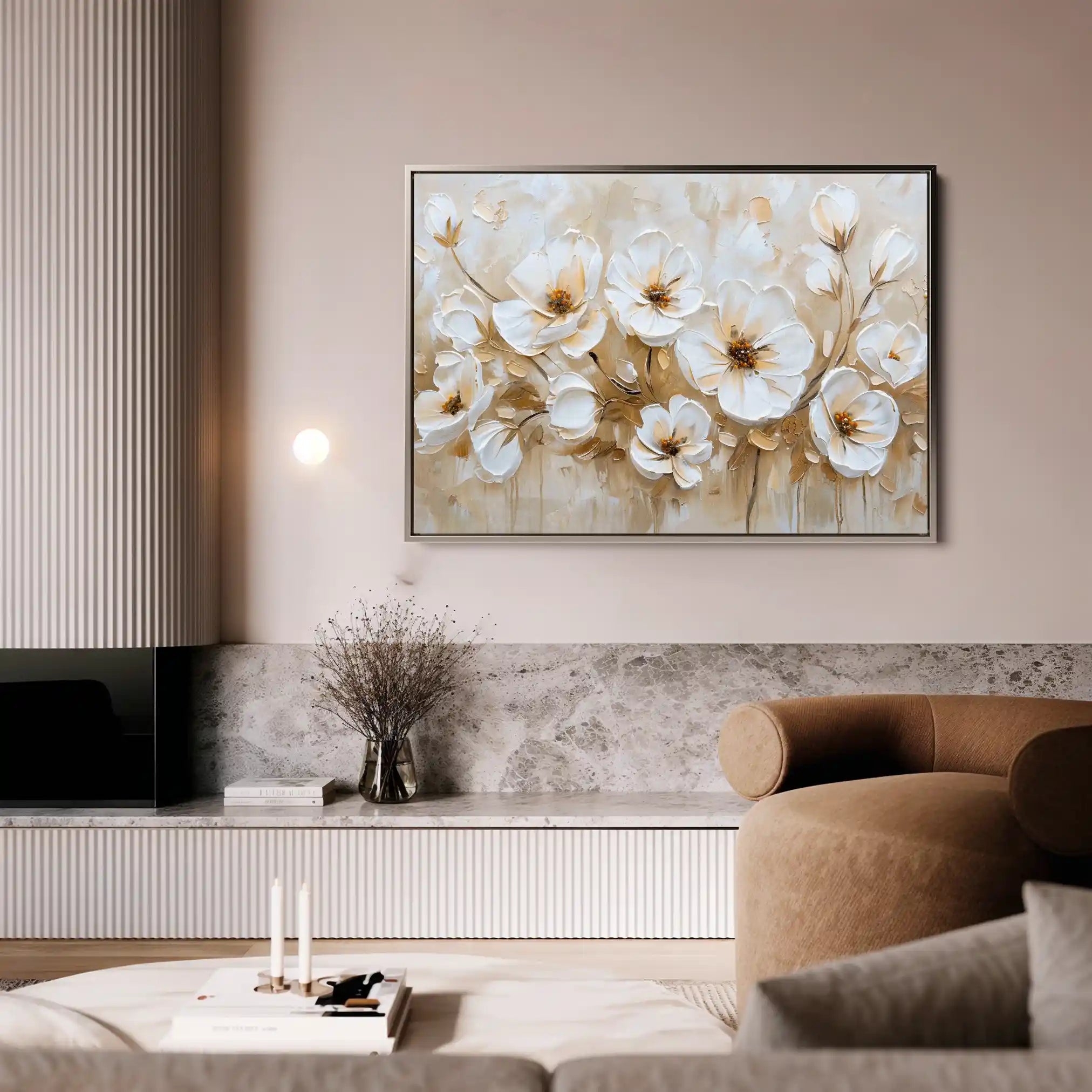 Floral 245 Canvas Art 60 x 40 cm / Black