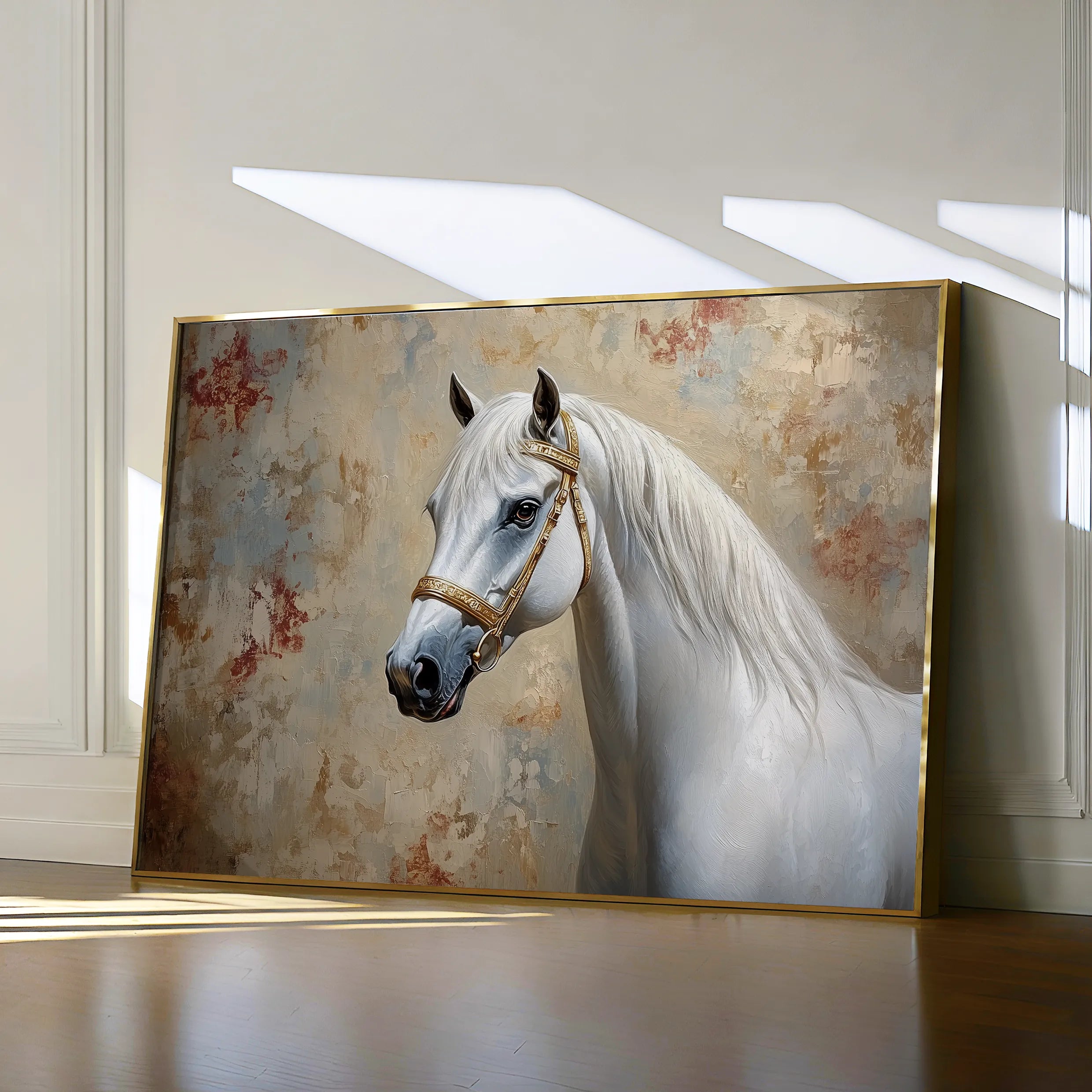 Horses 245 Canvas Art 18" x 24" / 45 x 60 cm / Black