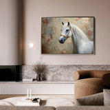 Horses 245 Canvas Art 18" x 24" / 45 x 60 cm / Black