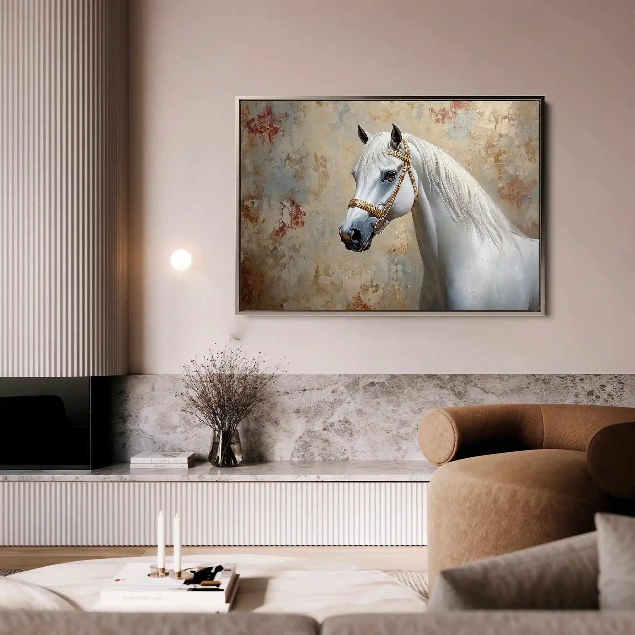 Horses 245 Canvas Art 60 x 40 cm / Black