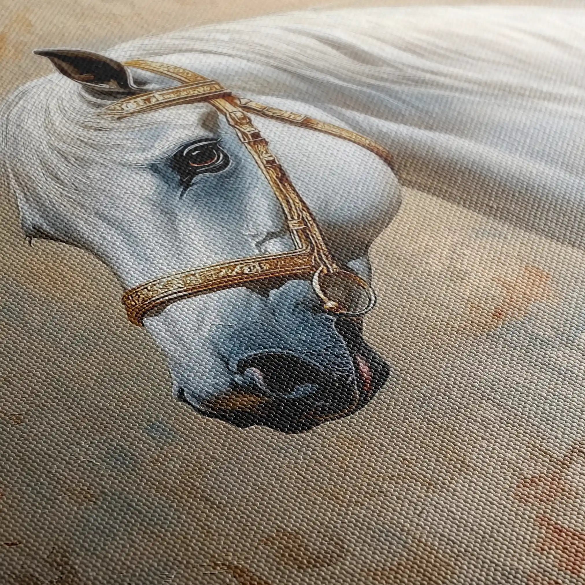 Horses 245 Canvas Art 60 x 40 cm / Black