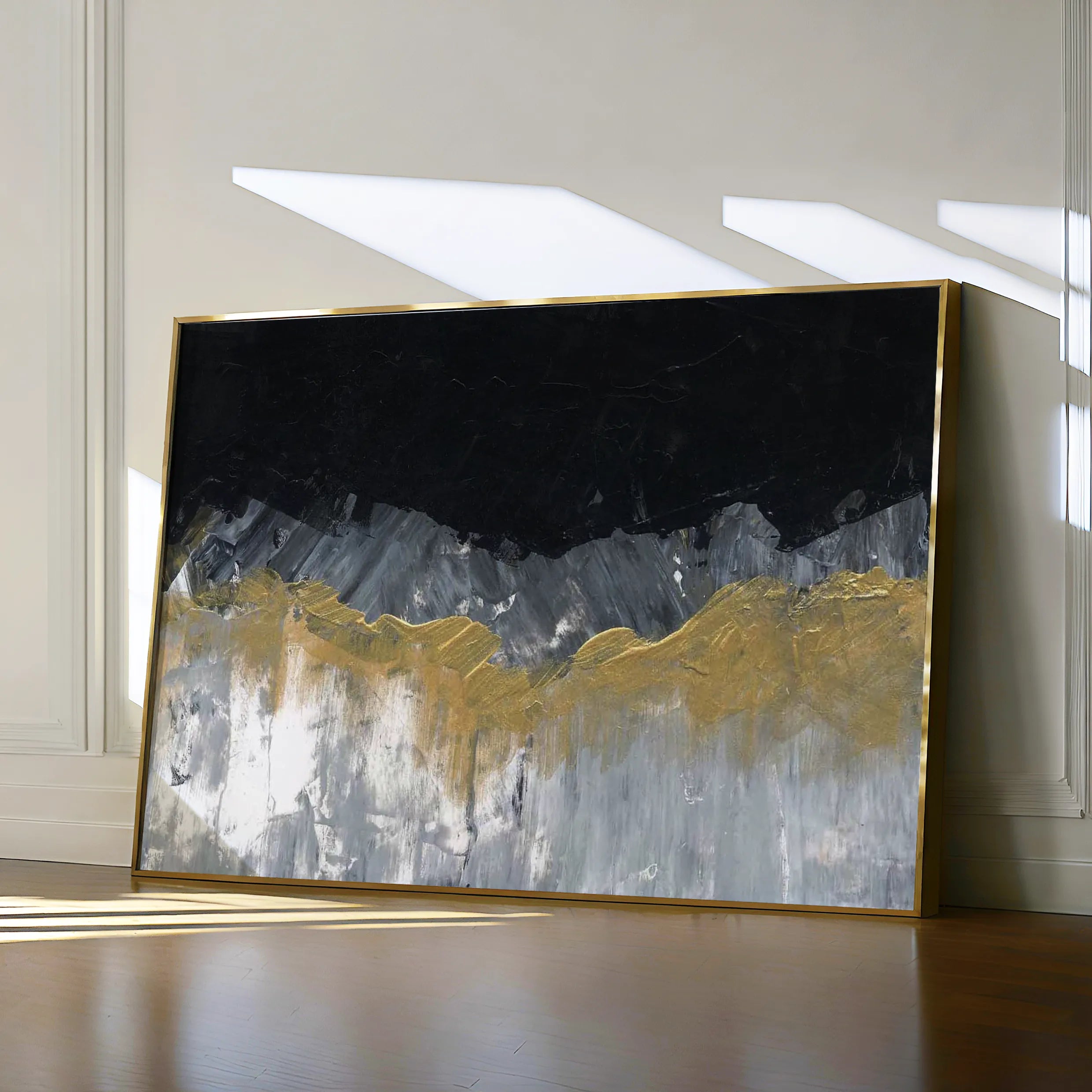 Abstract 246 Canvas Art 18" x 24" / 45 x 60 cm / Black