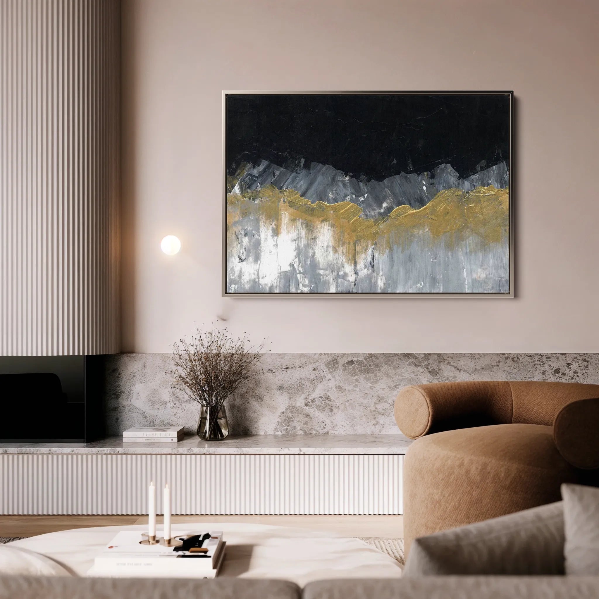 Abstract 246 Canvas Art 18" x 24" / 45 x 60 cm / Black