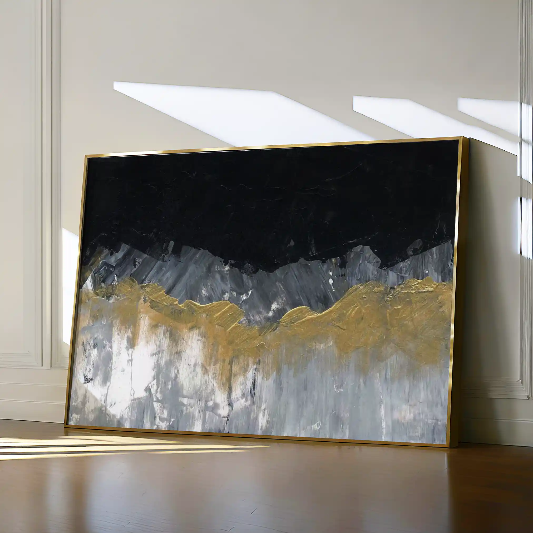 Abstract 246 Canvas Art 60 x 40 cm / Black