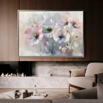 Floral 246 Canvas Art 18" x 24" / 45 x 60 cm / Black