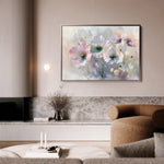 Floral 246 Canvas Art 18" x 24" / 45 x 60 cm / Black