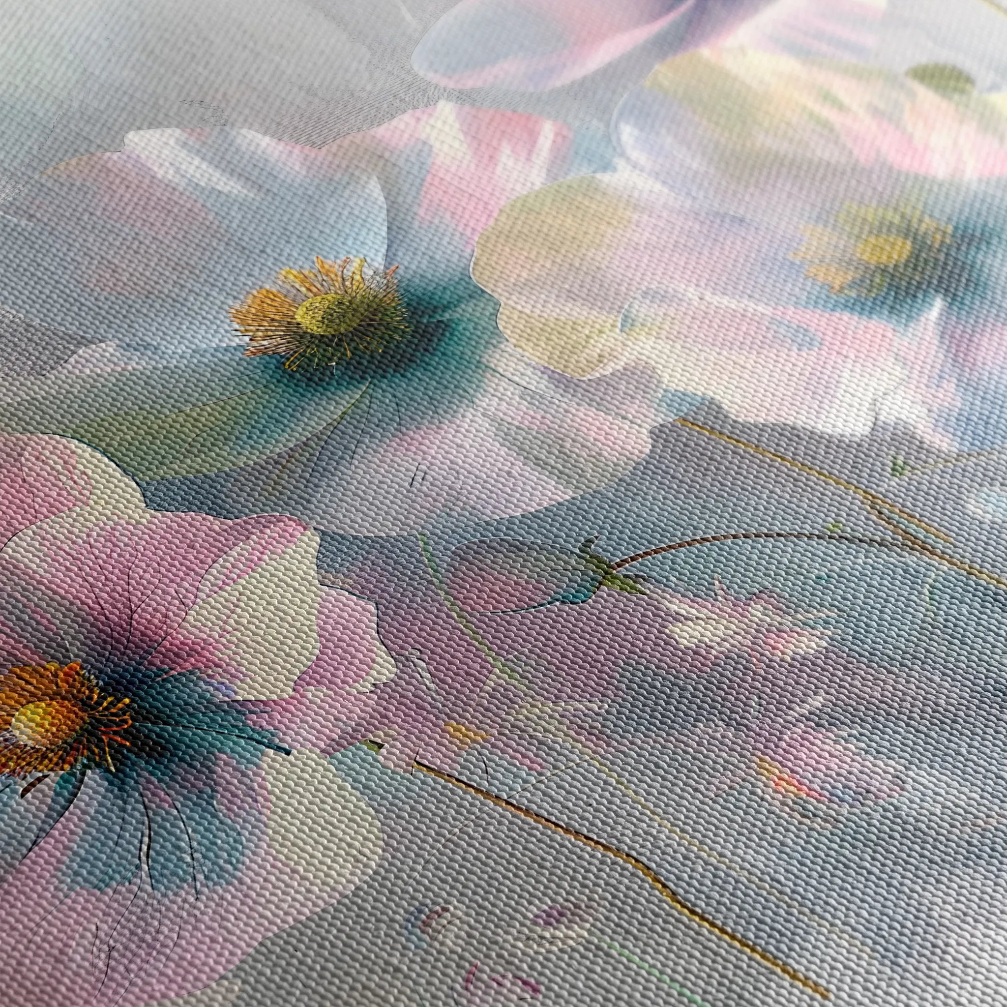 Floral 246 Canvas Art 18" x 24" / 45 x 60 cm / Black
