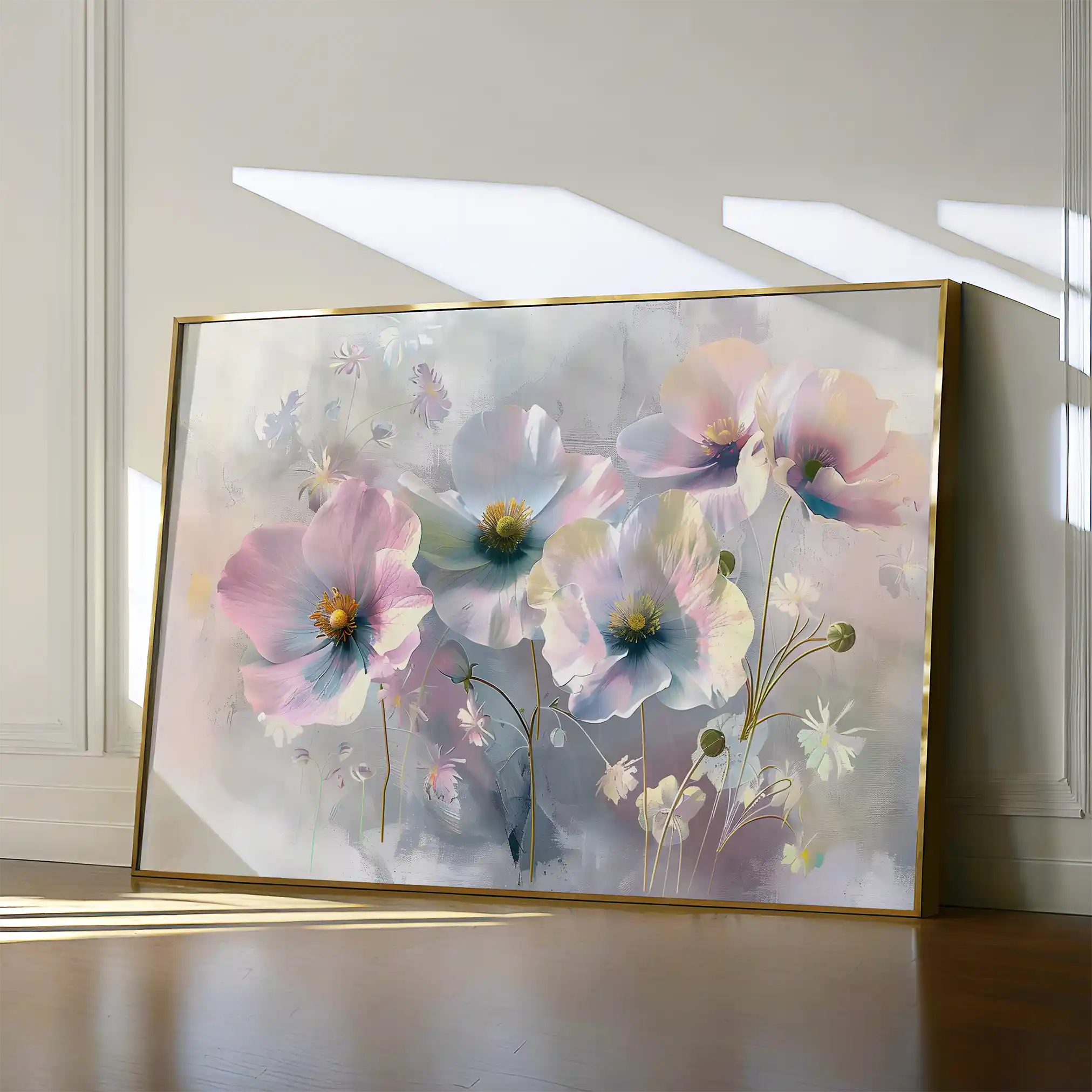 Floral 246 Canvas Art 60 x 40 cm / Black
