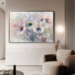 Floral 246 Canvas Art 60 x 40 cm / Black