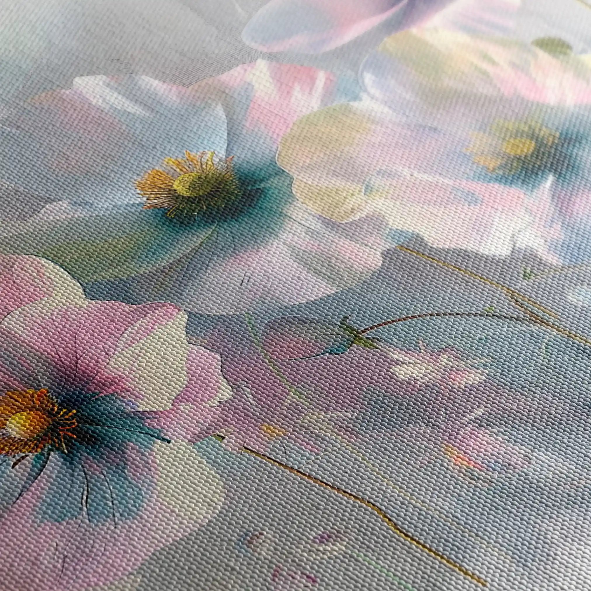 Floral 246 Canvas Art 60 x 40 cm / Black