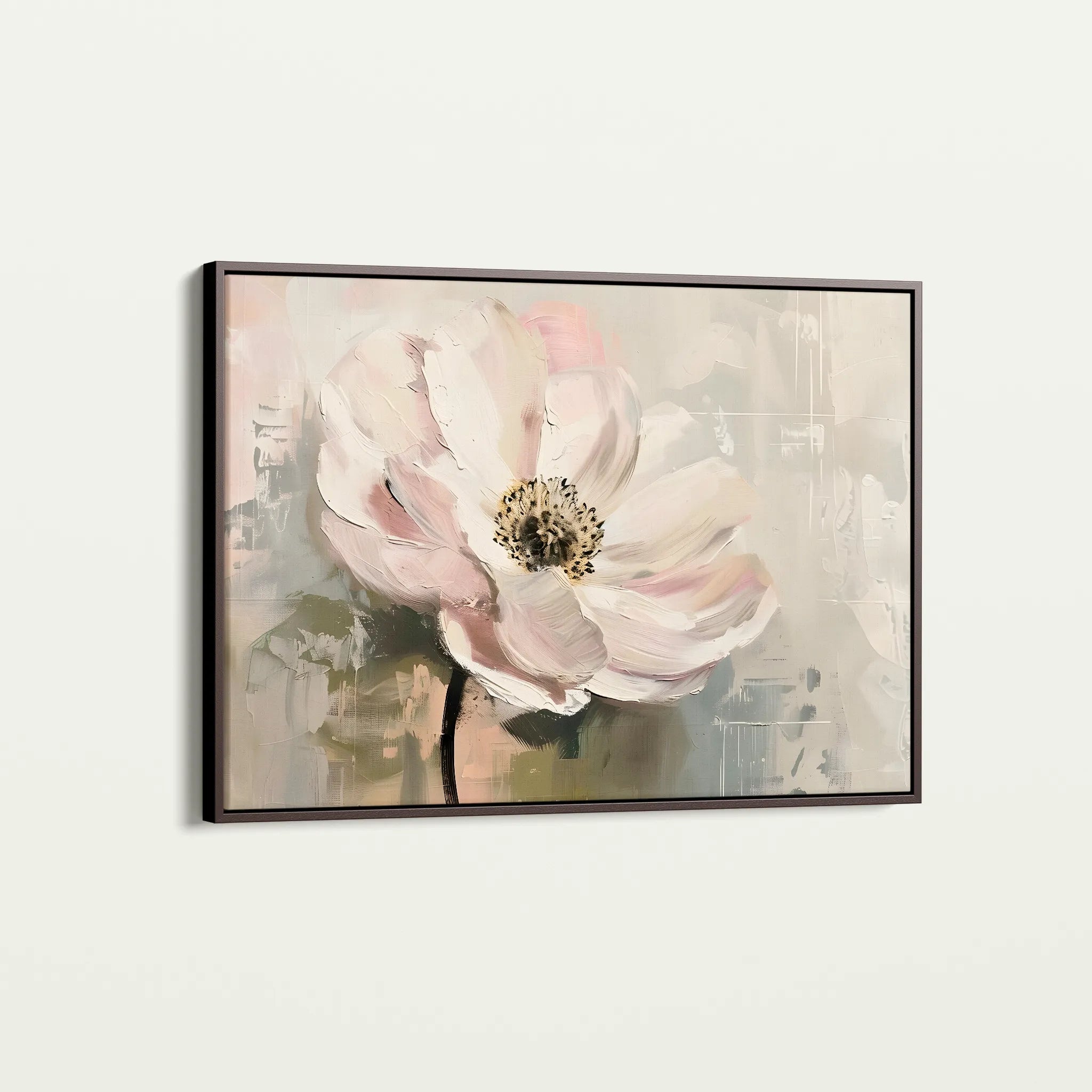 Floral 247 Canvas Art 18" x 24" / 45 x 60 cm / Black