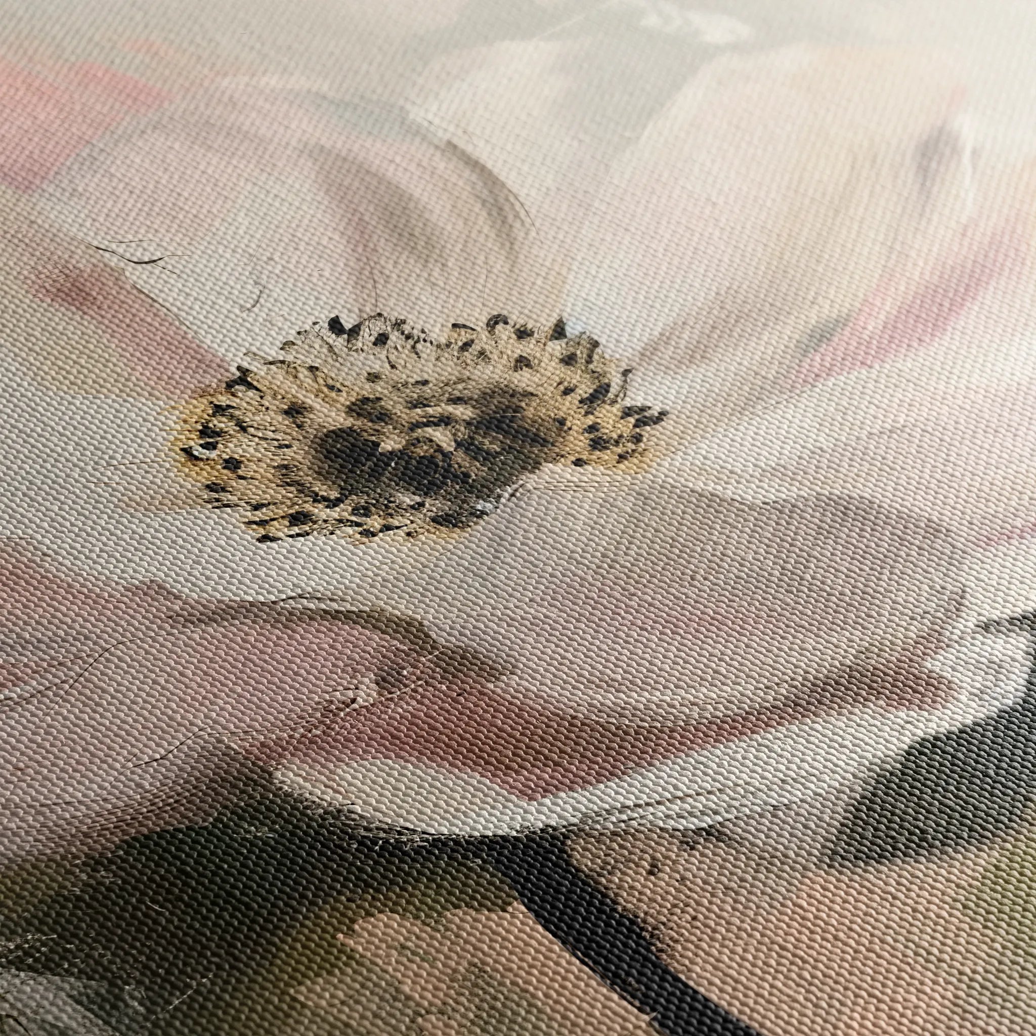 Floral 247 Canvas Art 18" x 24" / 45 x 60 cm / Black