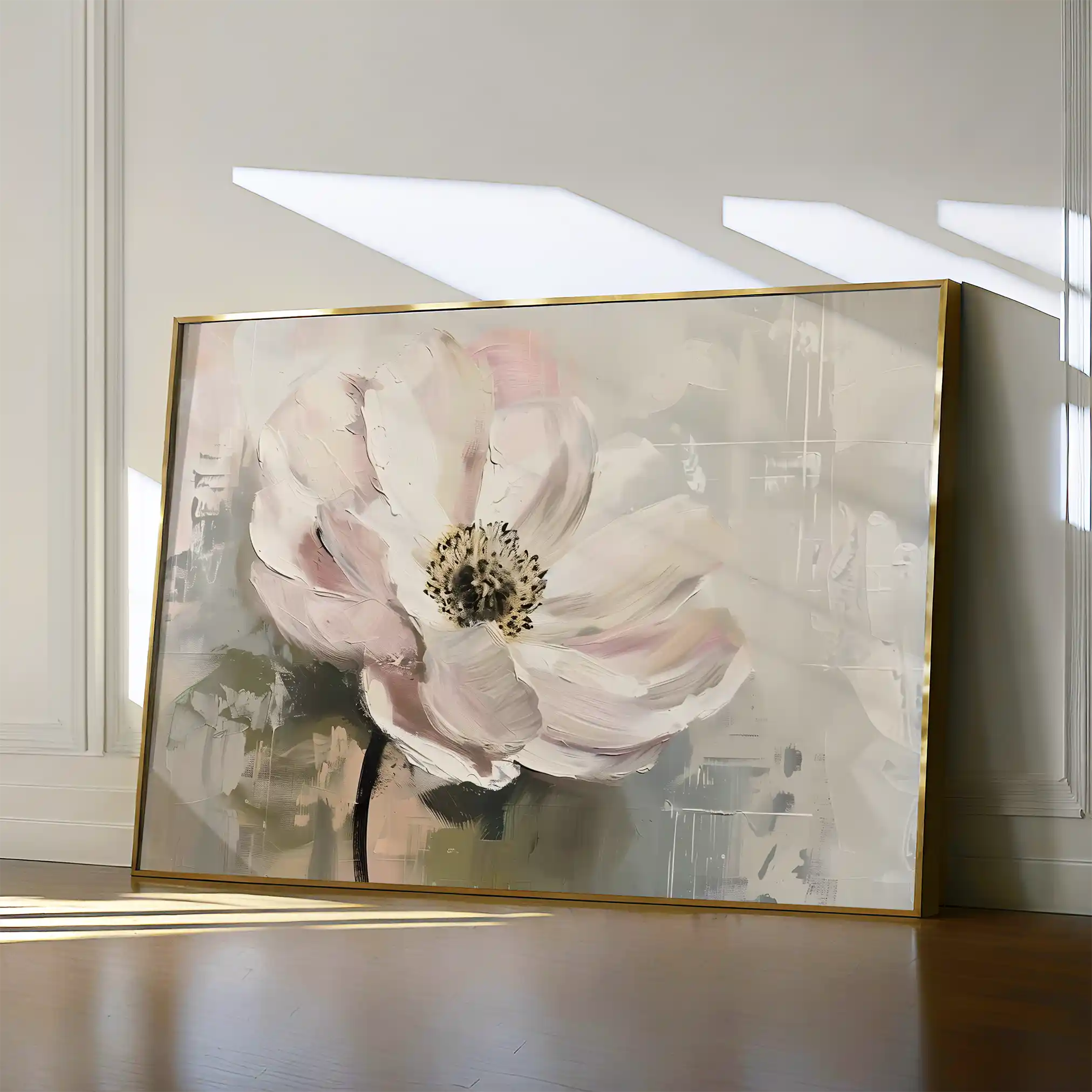 Floral 247 Canvas Art 60 x 40 cm / Black