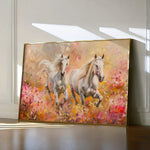 Horses 247 Canvas Art 18" x 24" / 45 x 60 cm / Black
