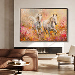 Horses 247 Canvas Art 18" x 24" / 45 x 60 cm / Black