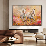 Horses 247 Canvas Art 18" x 24" / 45 x 60 cm / Black