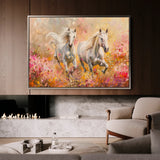 Horses 247 Canvas Art 18" x 24" / 45 x 60 cm / Black