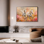 Horses 247 Canvas Art 18" x 24" / 45 x 60 cm / Black