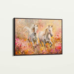 Horses 247 Canvas Art 18" x 24" / 45 x 60 cm / Black