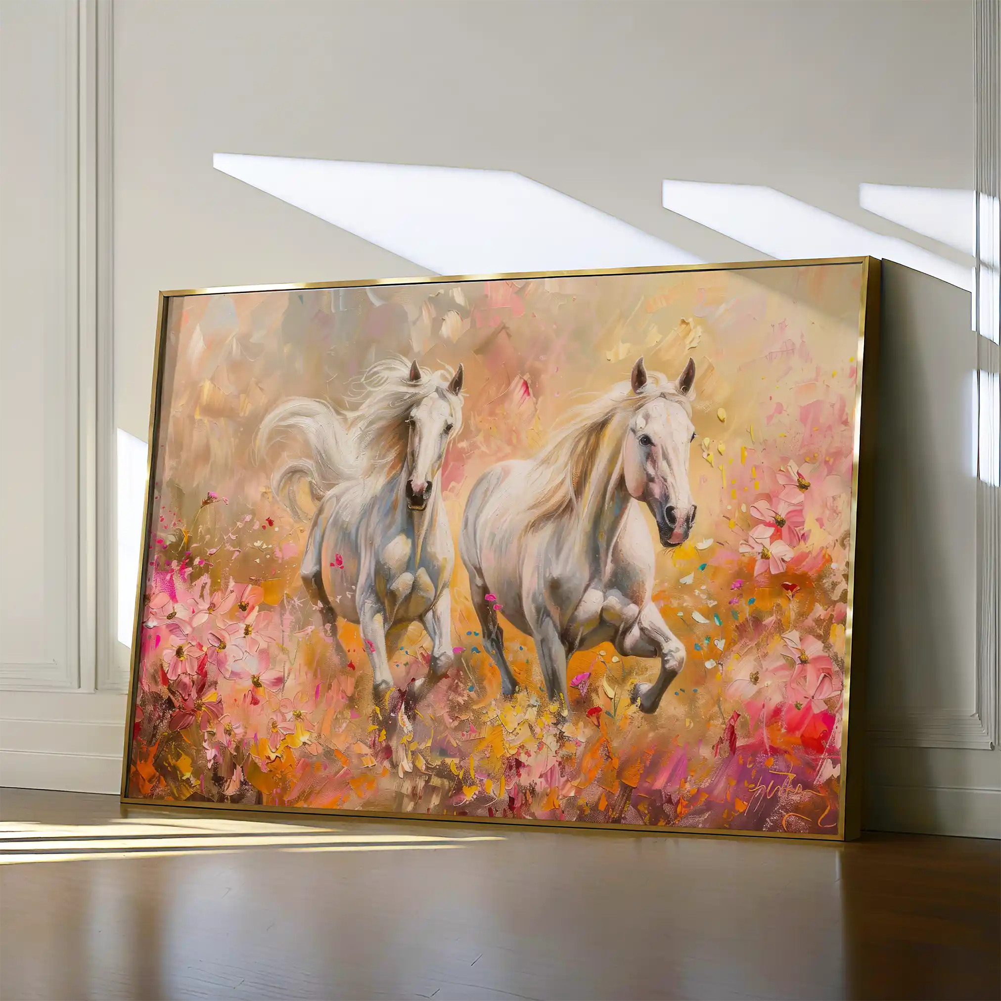 Horses 247 Canvas Art 60 x 40 cm / Black