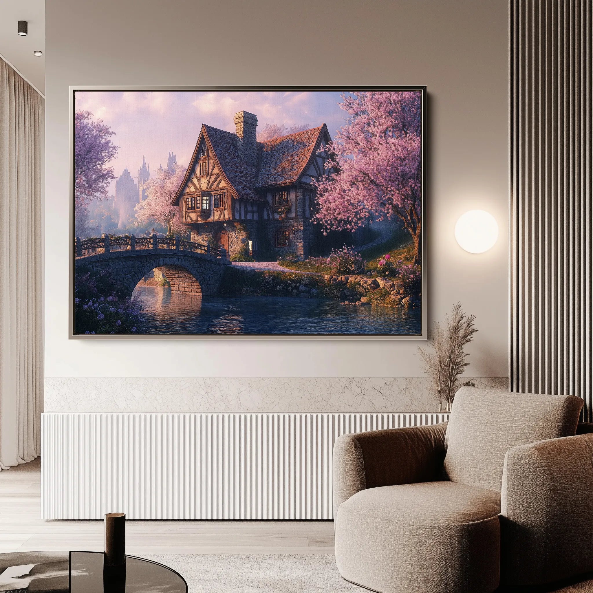 Landscape 247 Canvas Art 18" x 24" / 45 x 60 cm / Black