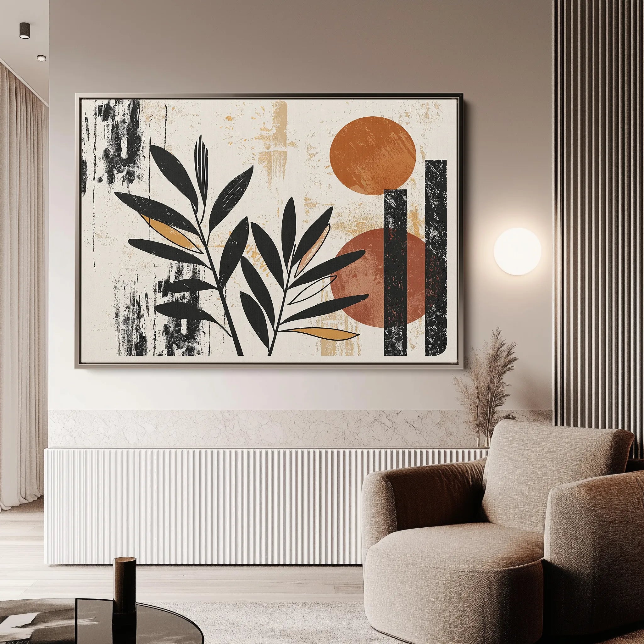 Boho 248 Canvas Art 18" x 24" / 45 x 60 cm / Black