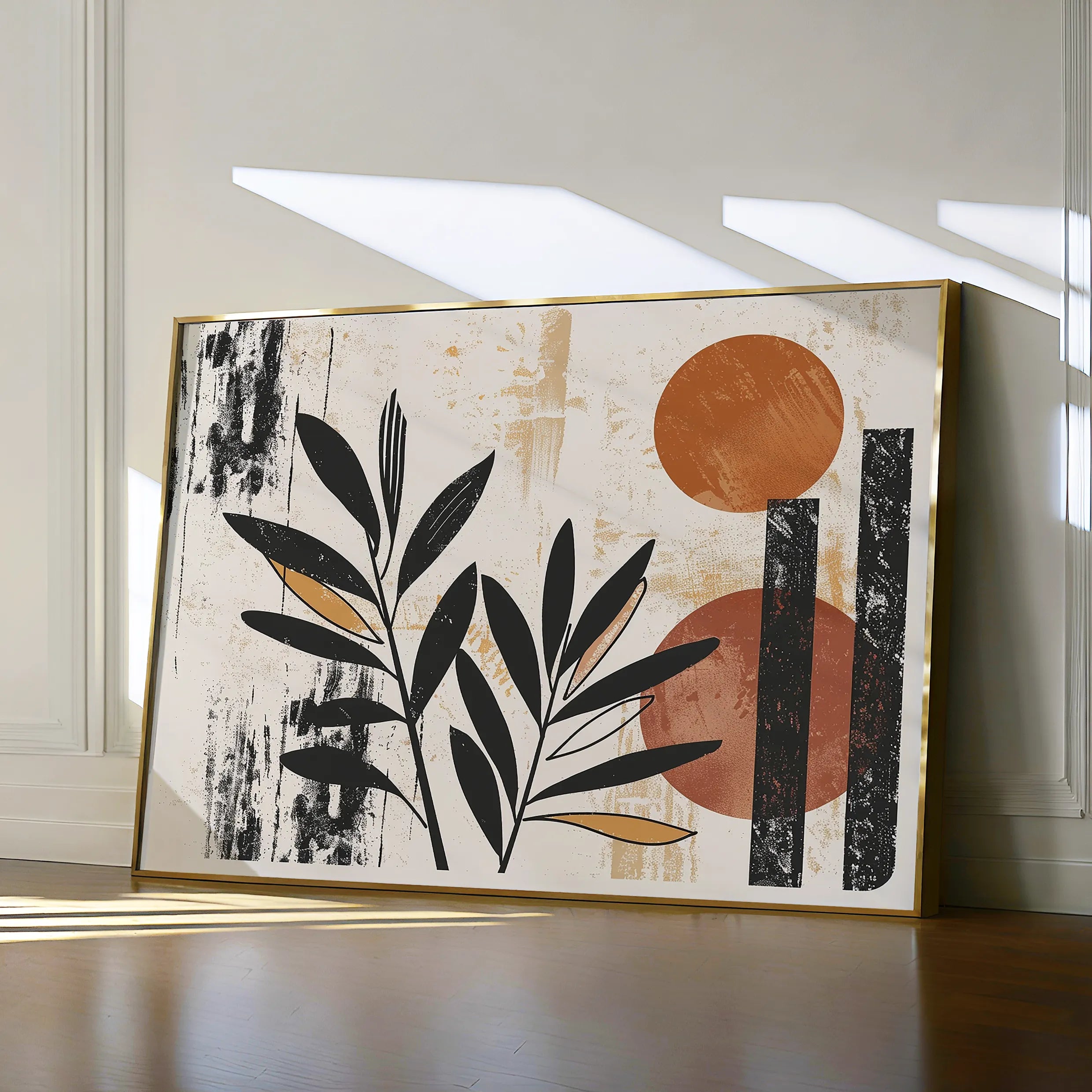 Boho 248 Canvas Art 18" x 24" / 45 x 60 cm / Black
