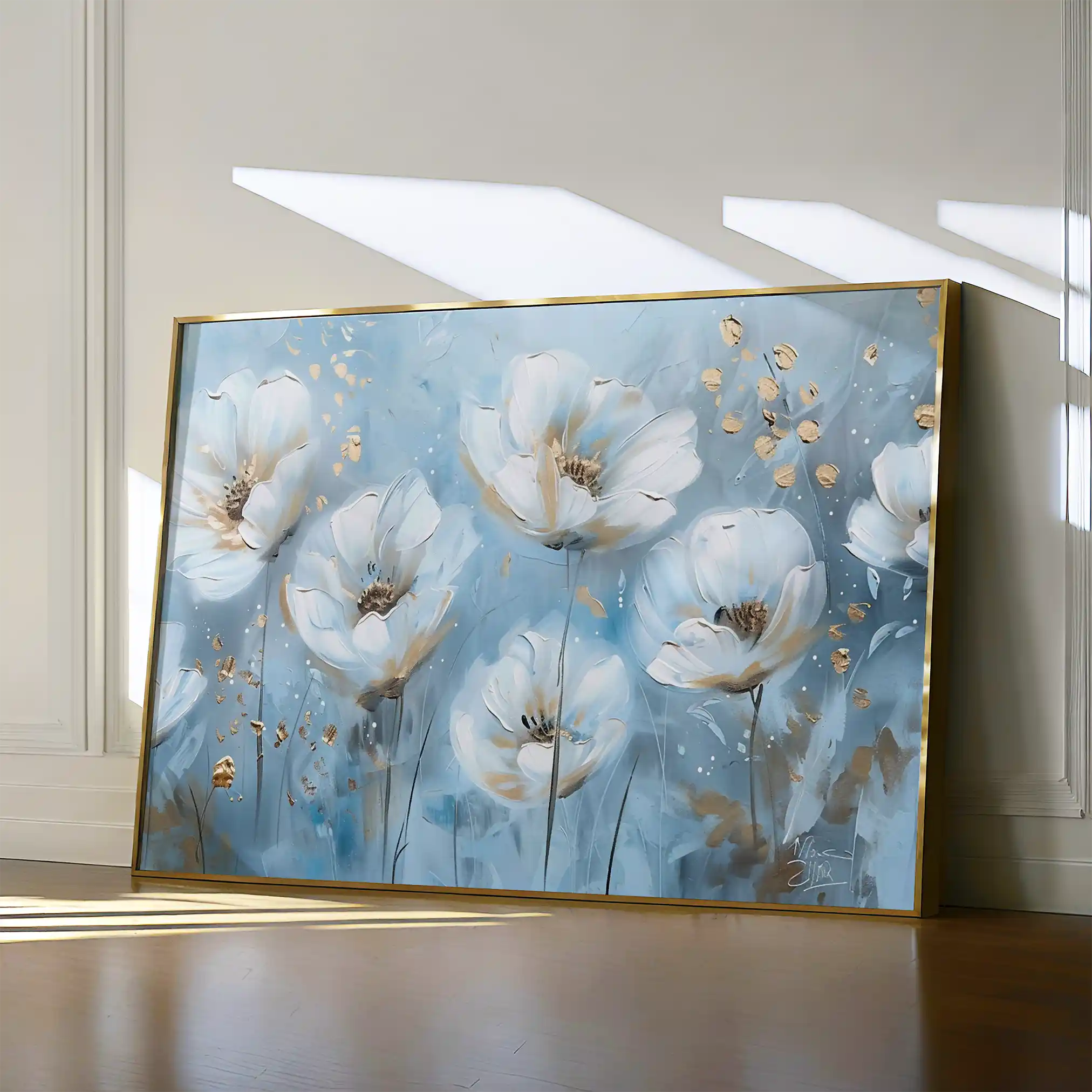 Floral 248 Canvas Art 60 x 40 cm / Black