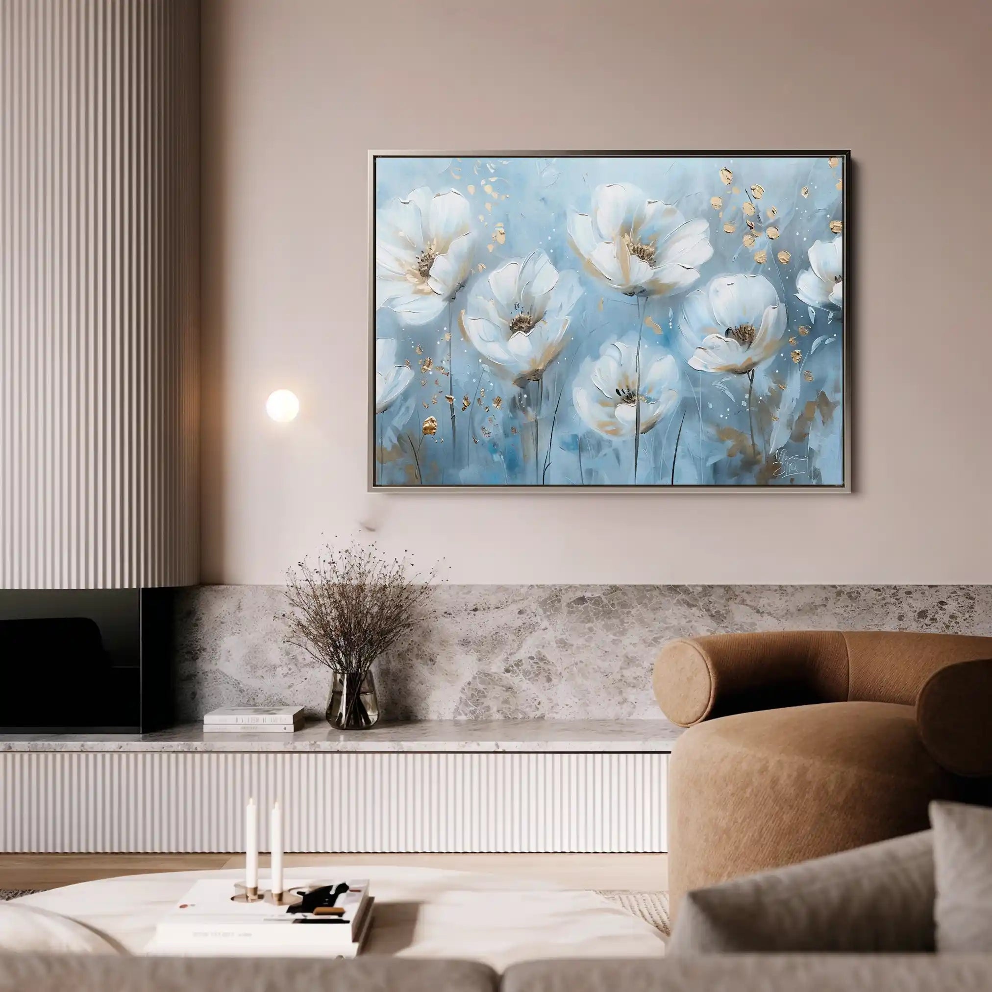 Floral 248 Canvas Art 60 x 40 cm / Black
