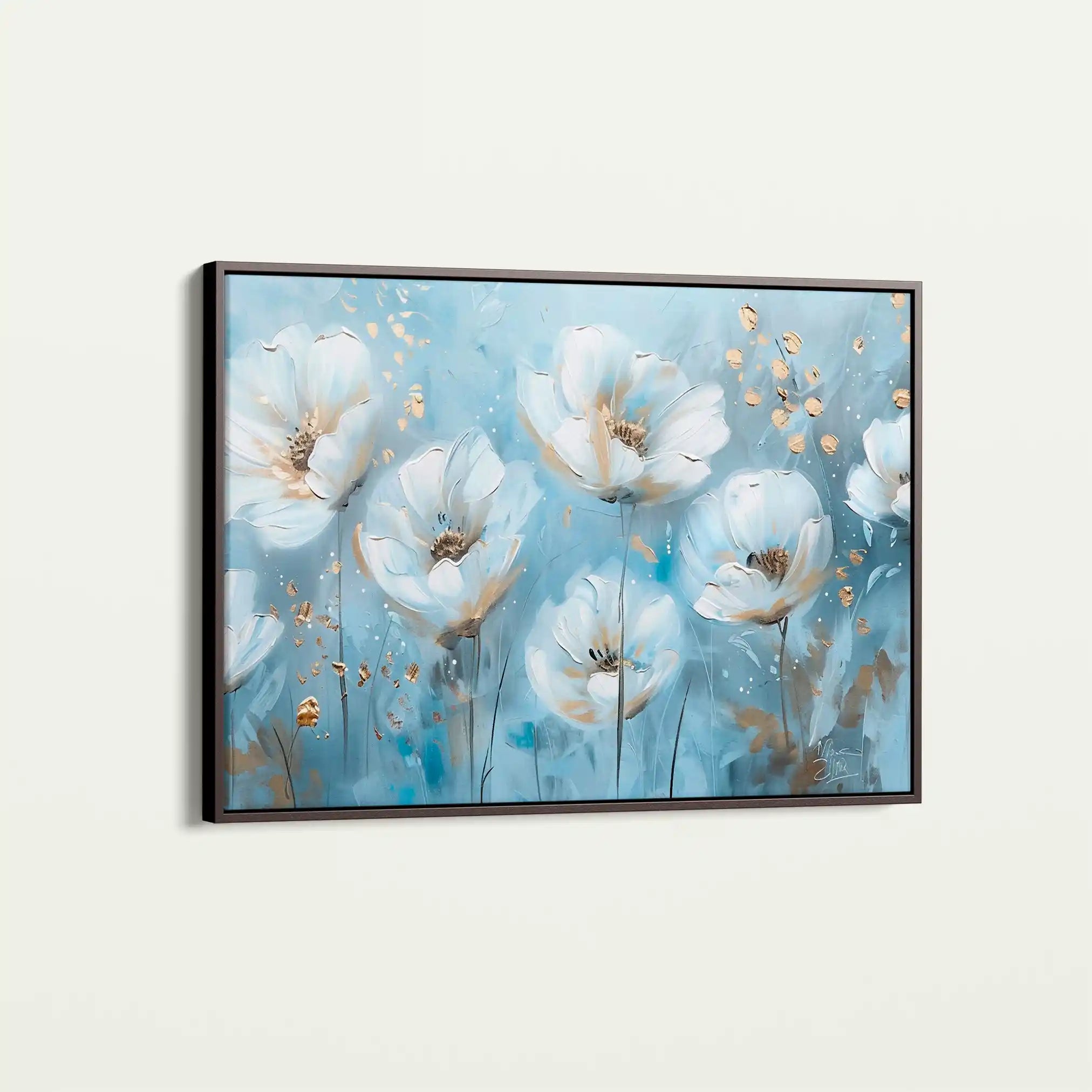 Floral 248 Canvas Art 60 x 40 cm / Black