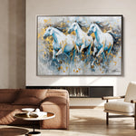 Horses 248 Canvas Art 18" x 24" / 45 x 60 cm / Black