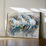 Horses 248 Canvas Art 18" x 24" / 45 x 60 cm / Black