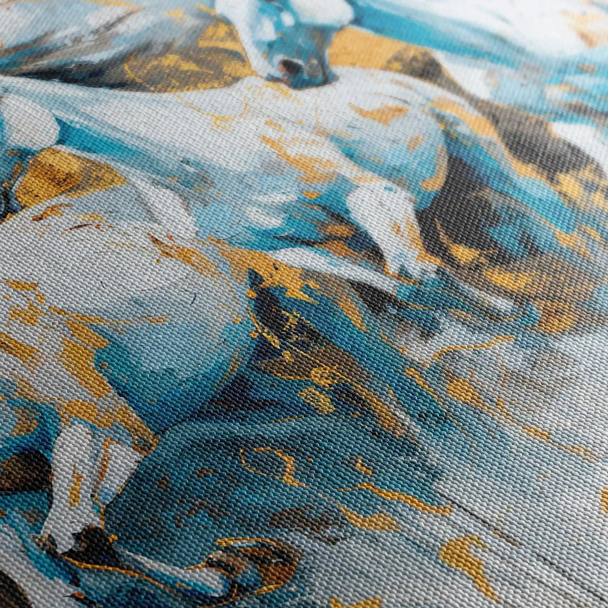 Horses 248 Canvas Art 60 x 40 cm / Black