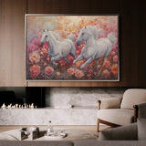 Horses 249 Canvas Art 18" x 24" / 45 x 60 cm / Black