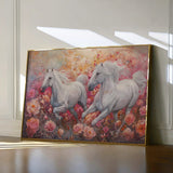 Horses 249 Canvas Art 18" x 24" / 45 x 60 cm / Black