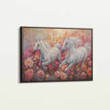 Horses 249 Canvas Art 18" x 24" / 45 x 60 cm / Black