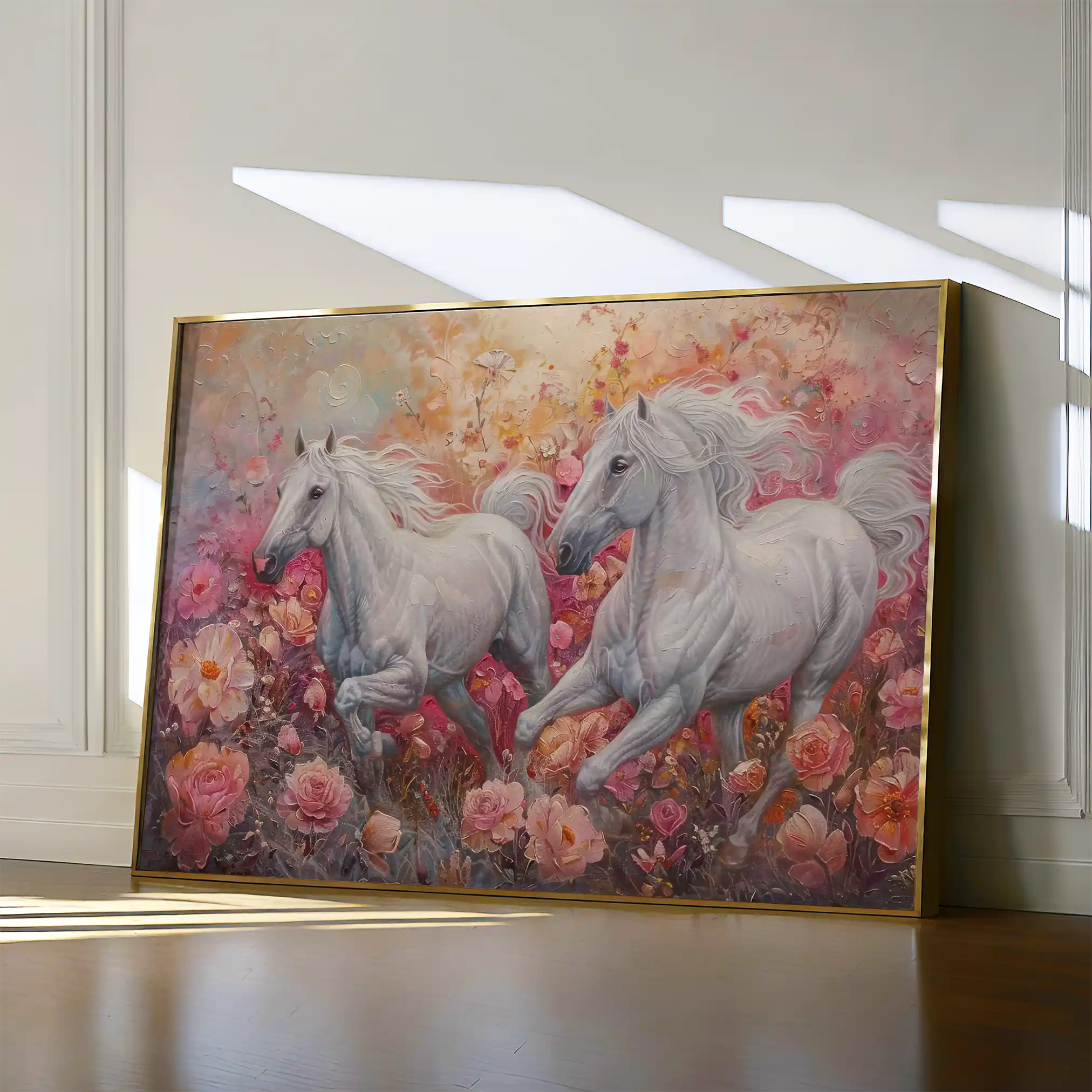 Horses 249 Canvas Art 60 x 40 cm / Black