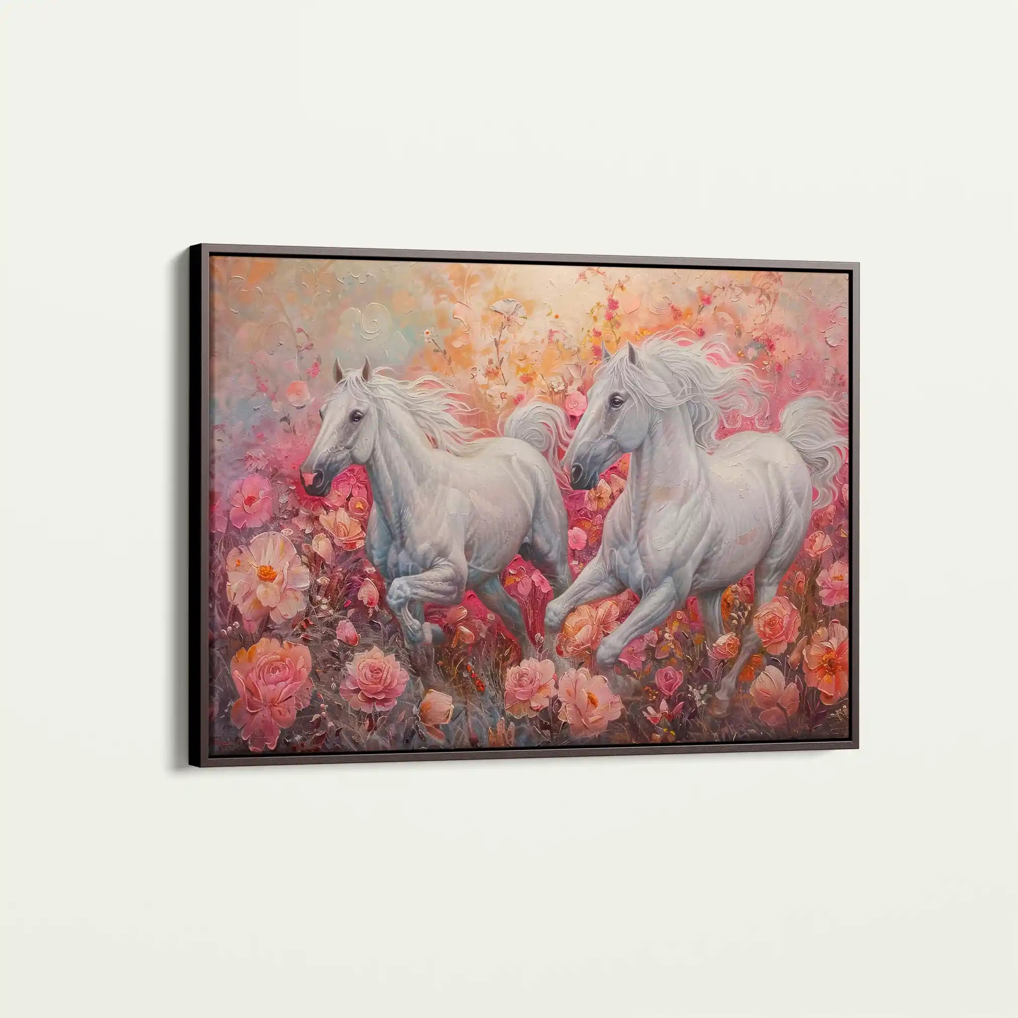 Horses 249 Canvas Art 60 x 40 cm / Black