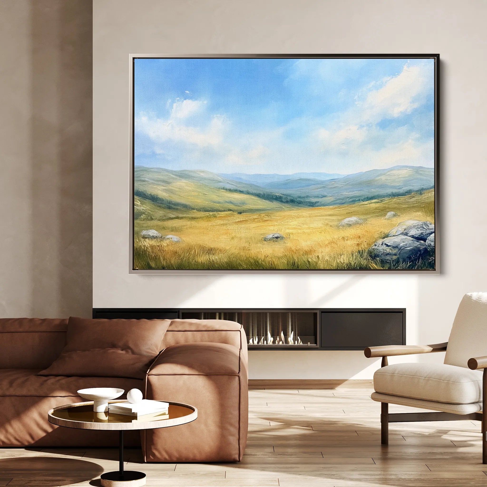 Landscape 249 Canvas Art 18" x 24" / 45 x 60 cm / Black