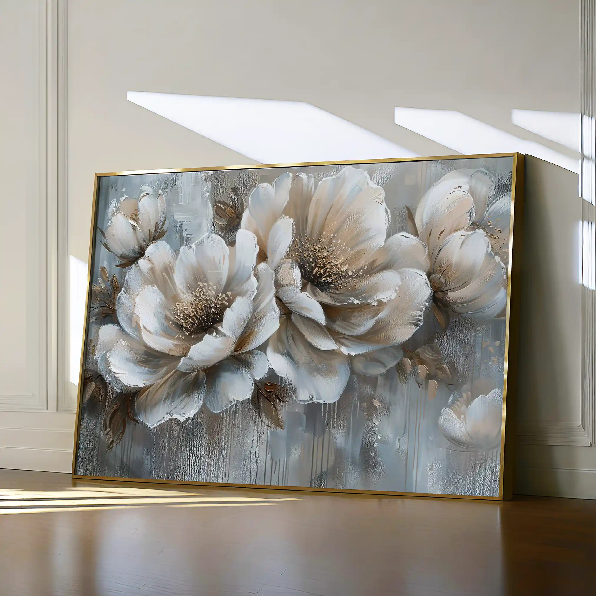 Floral 250 Canvas Art 60 x 40 cm / Black