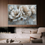 Floral 250 Canvas Art 60 x 40 cm / Black