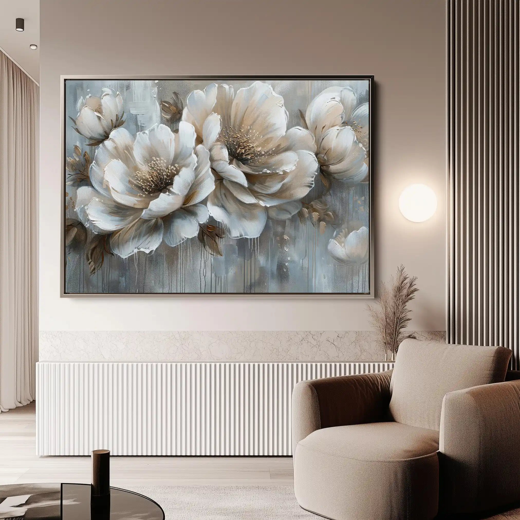 Floral 250 Canvas Art 60 x 40 cm / Black