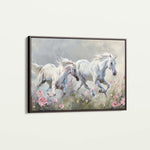 Horses 250 Canvas Art 18" x 24" / 45 x 60 cm / Black