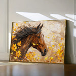 Horses 251 Canvas Art 18" x 24" / 45 x 60 cm / Black