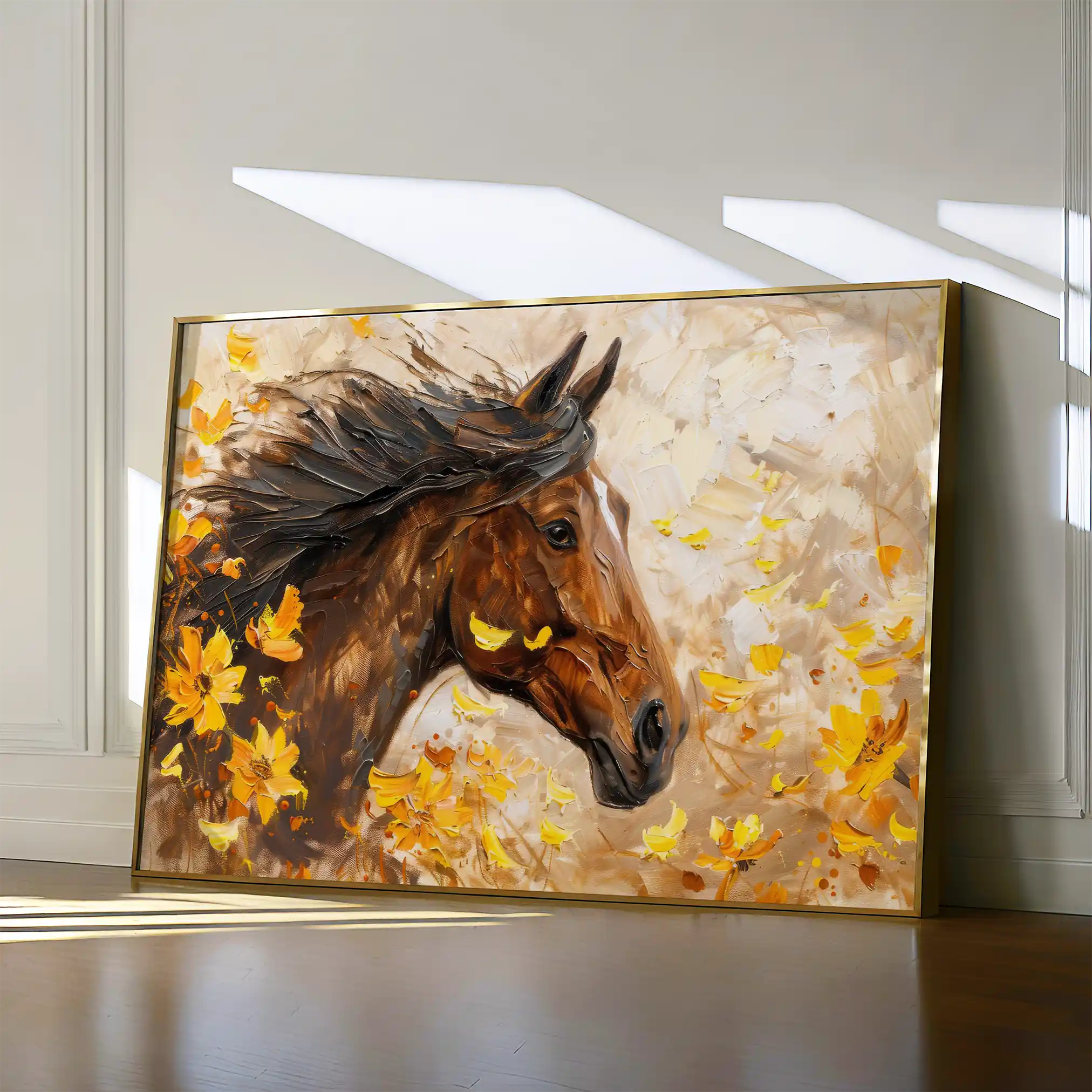 Horses 251 Canvas Art 60 x 40 cm / Black
