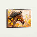 Horses 251 Canvas Art 60 x 40 cm / Black