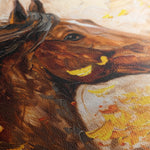 Horses 251 Canvas Art 60 x 40 cm / Black